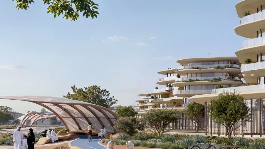 The 2.3 km lifestyle spine running through Wadeem Gardens on Hudayriyat Island, Abu Dhabi