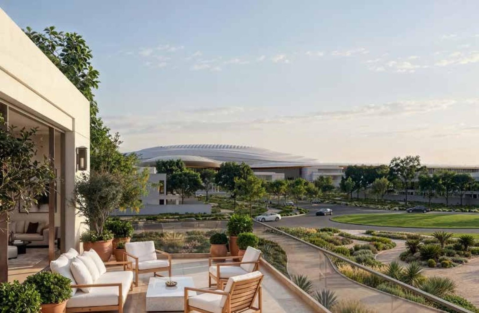 Contemporary Arabic villa façade at Wadeem Gardens, Hudayriyat Island, Abu Dhabi by Modon
